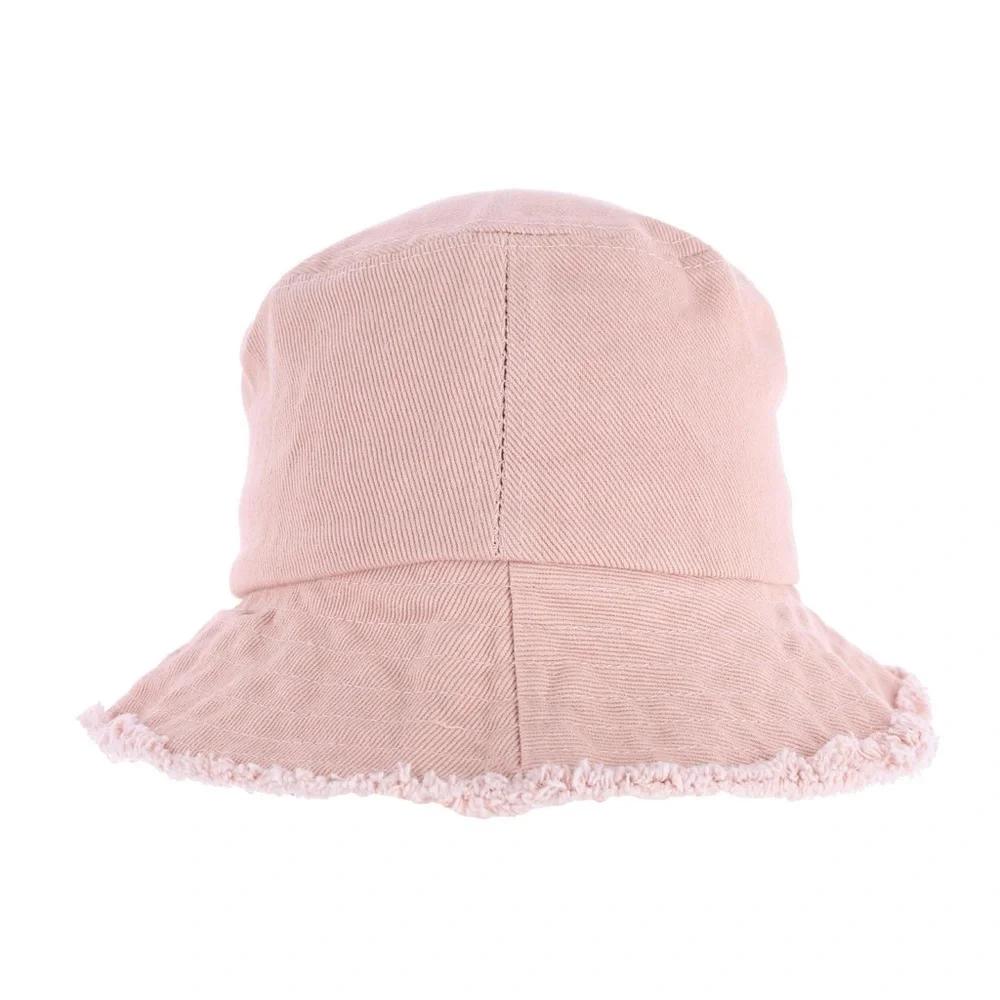 David & Young Pink Frayed Bucket Hat pink